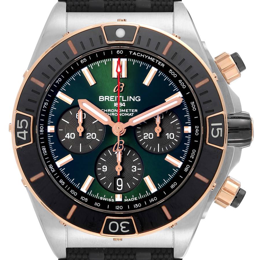Breitling Super Chronomat B01 44 Steel Rose Gold Mens Watch UB0136