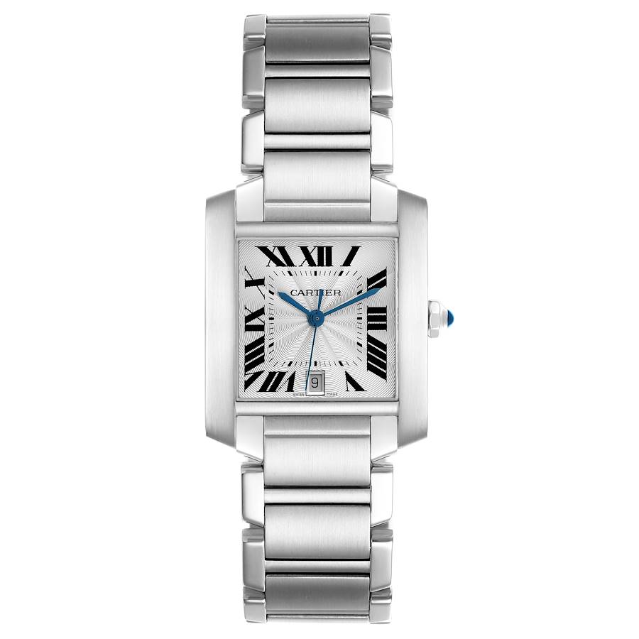 Cartier Tank Francaise Large Automatic Steel Mens Watch W51002Q3
