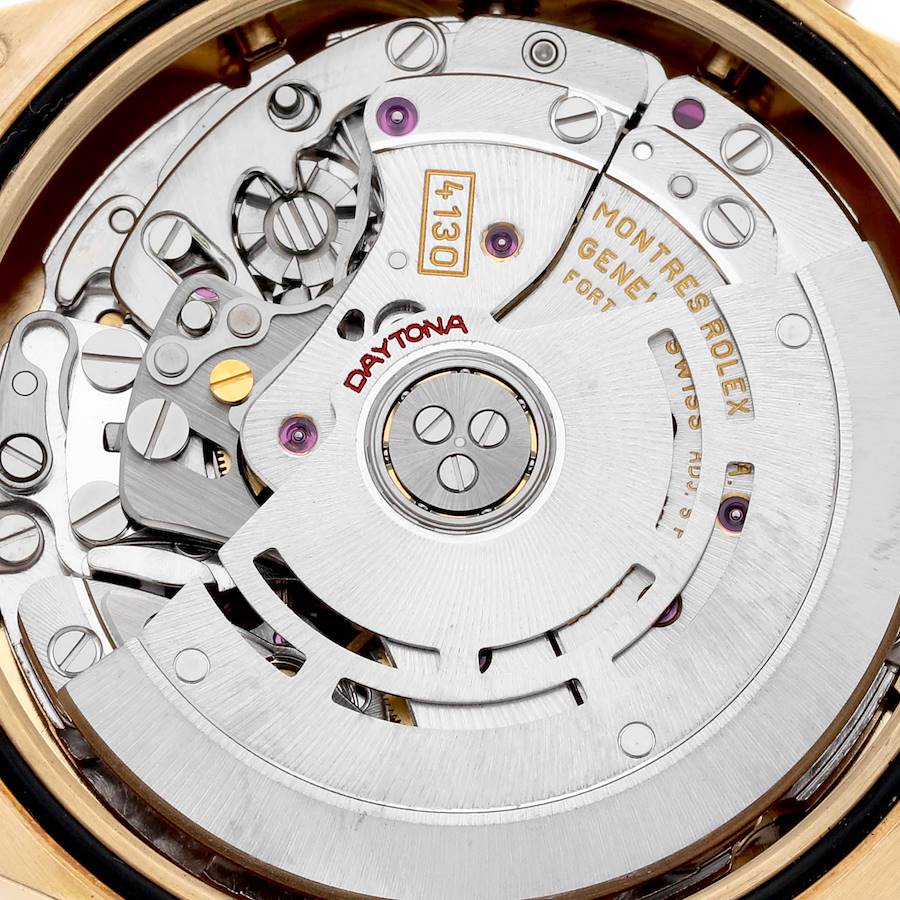 Rolex Daytona Yellow Gold White Diamond Dial Mens Watch 116528
