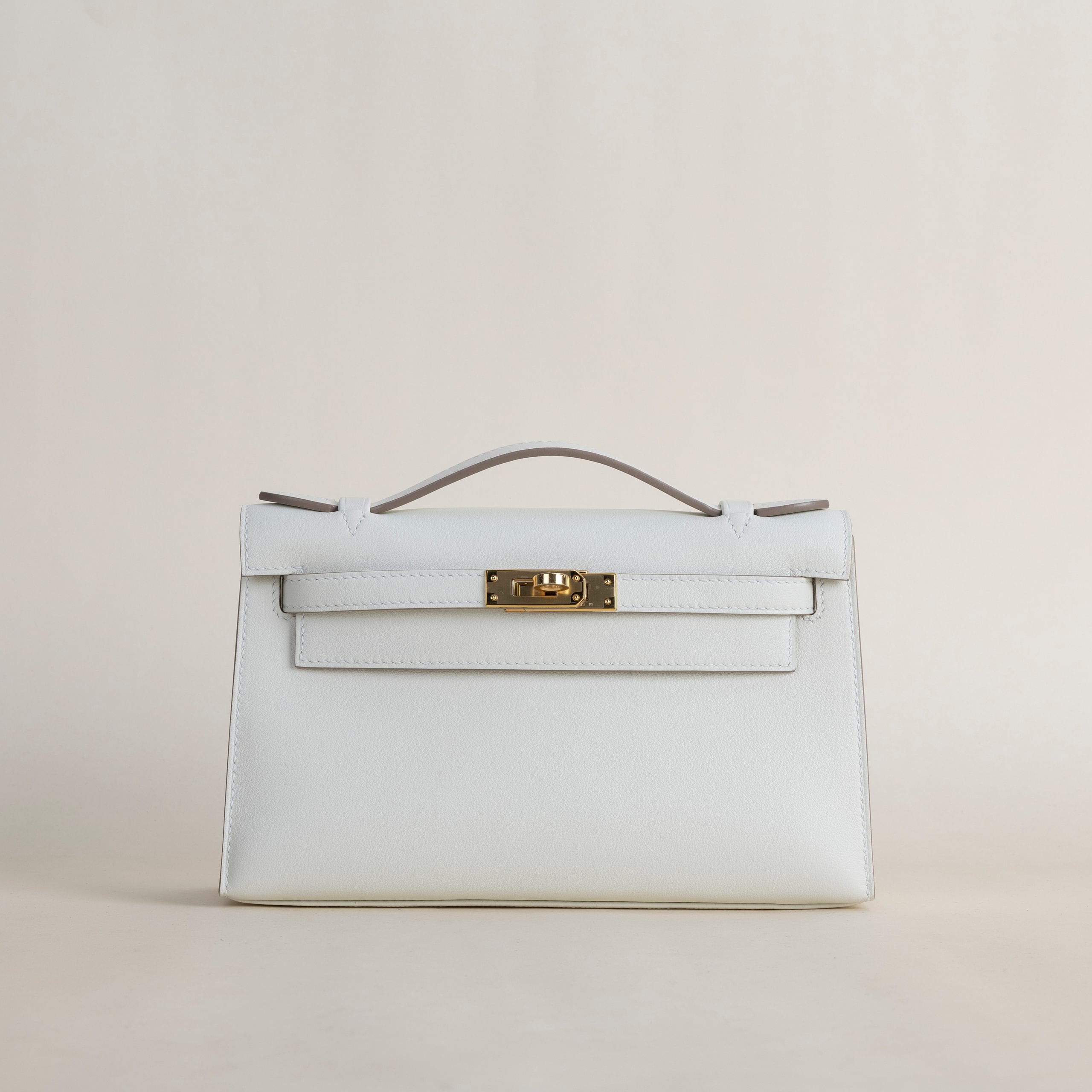 Kelly pochette swift Mushroom GHW