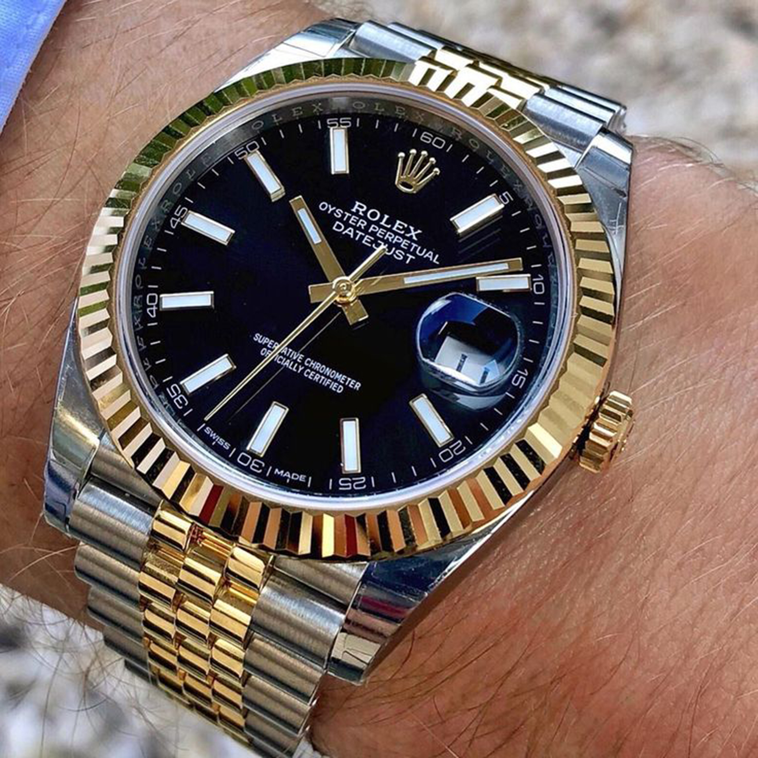Rolex Datejust 41 Two Tone Oystersteel and yellow gold Black Dial 126333-0014