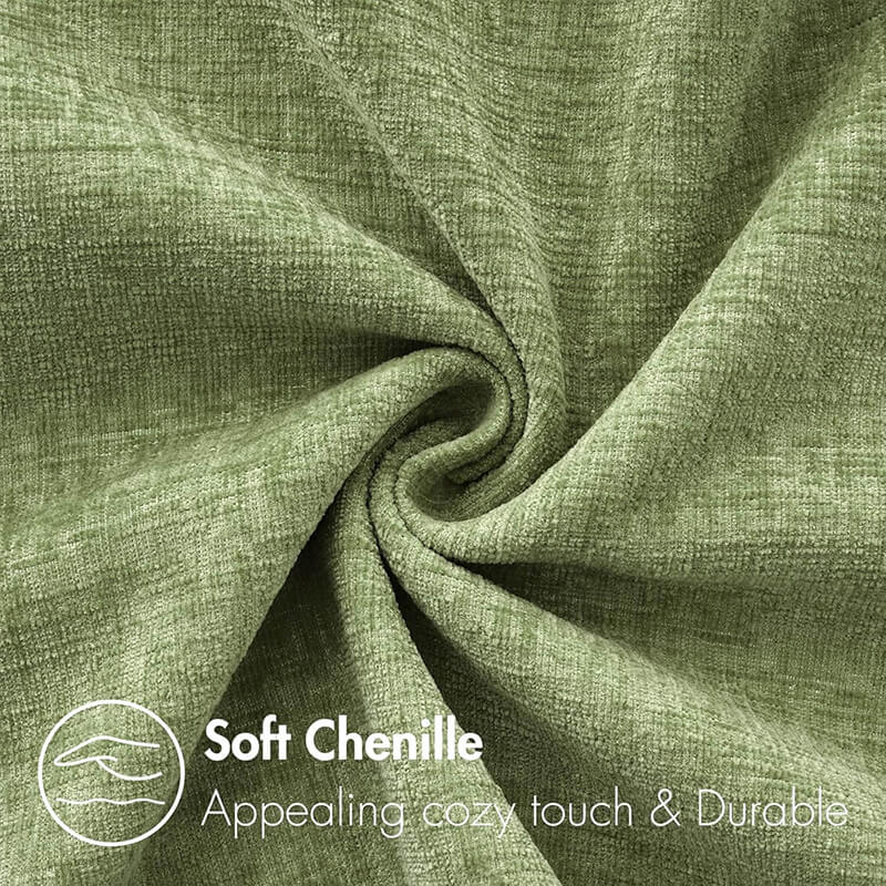 Soft Chenille Solid Dyed Pillow Covers (Pack of 2)