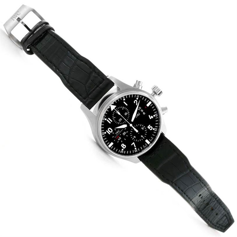 IWC Pilot Black Dial Chronograph Automatic Mens Watch IW377701