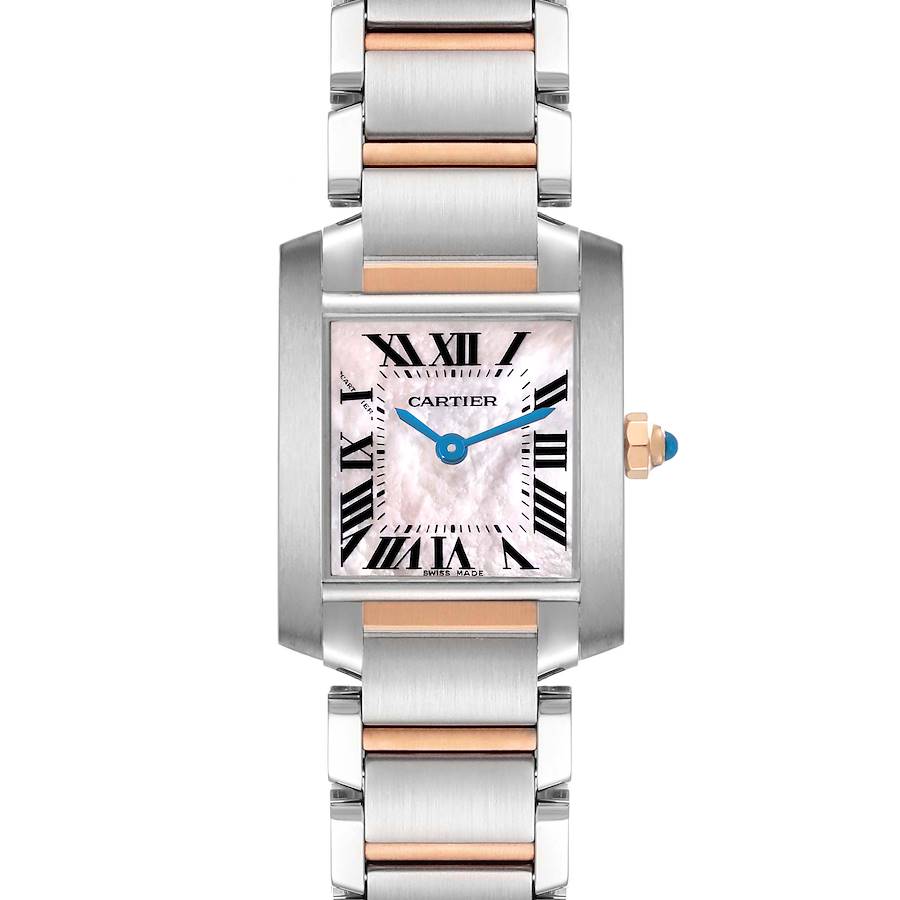 Cartier Tank Francaise Steel Rose Gold MOP Dial Ladies Watch W51027Q4