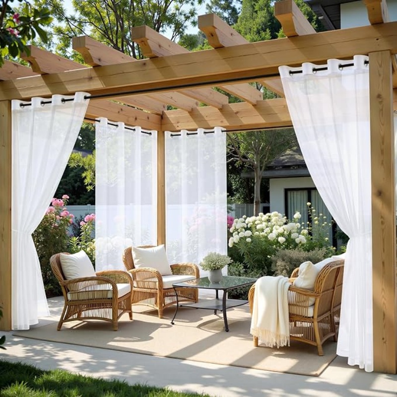 White Outdoor Curtain