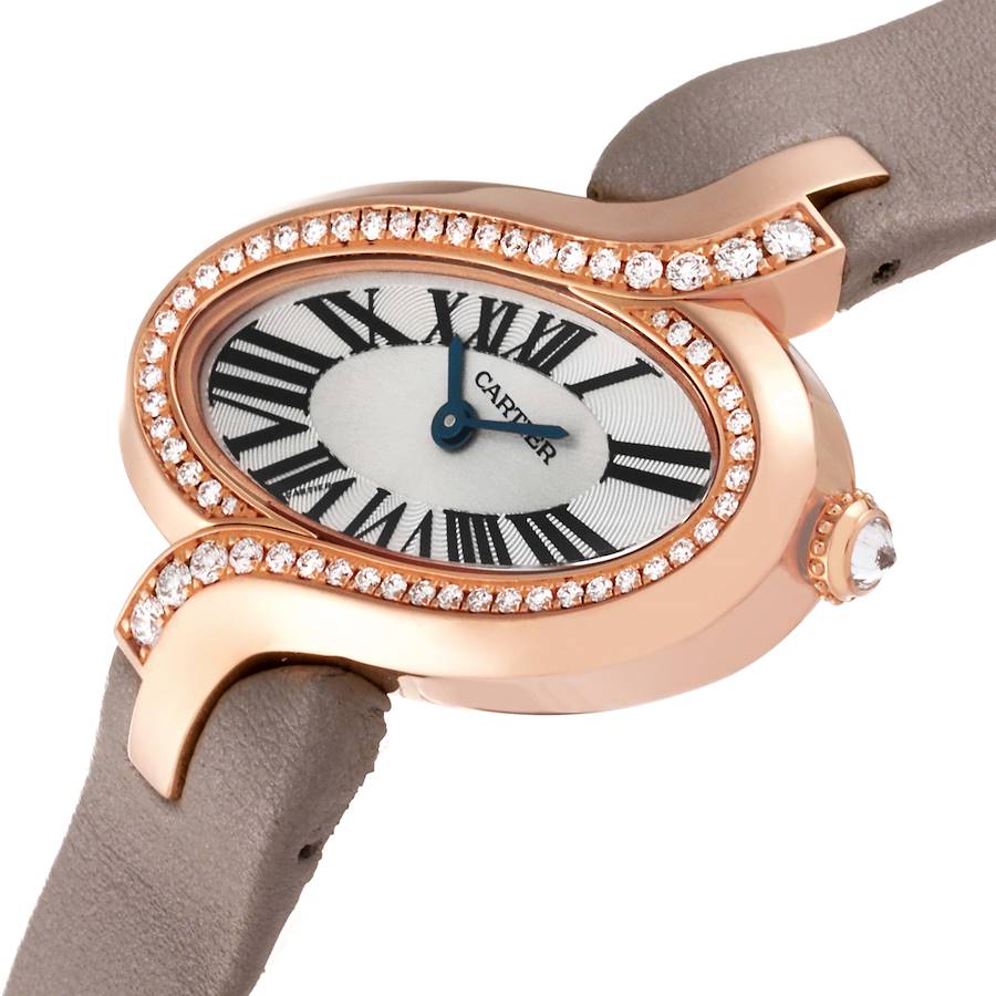 Cartier Delices de Cartier Small 18k Rose Gold Diamond Ladies Watch WG800013
