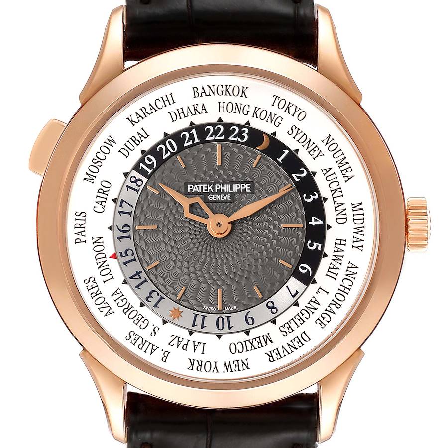 Patek Philippe World Time Complications Rose Gold Mens Watch 5230