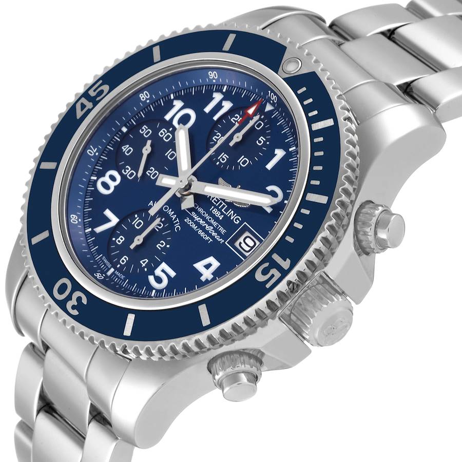 Breitling Superocean Chronograph Blue Dial Mens Watch A13311