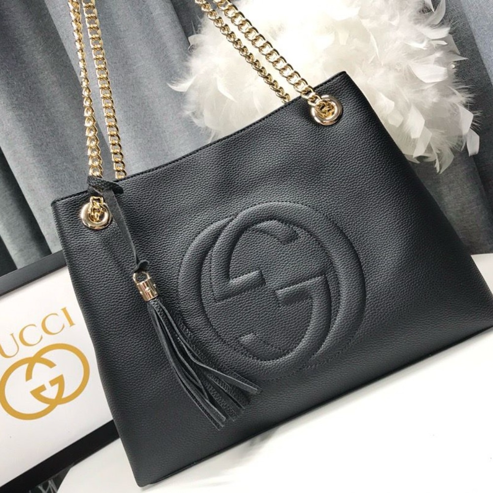 Gucci Soho Shoulder Bag Black 38Cm