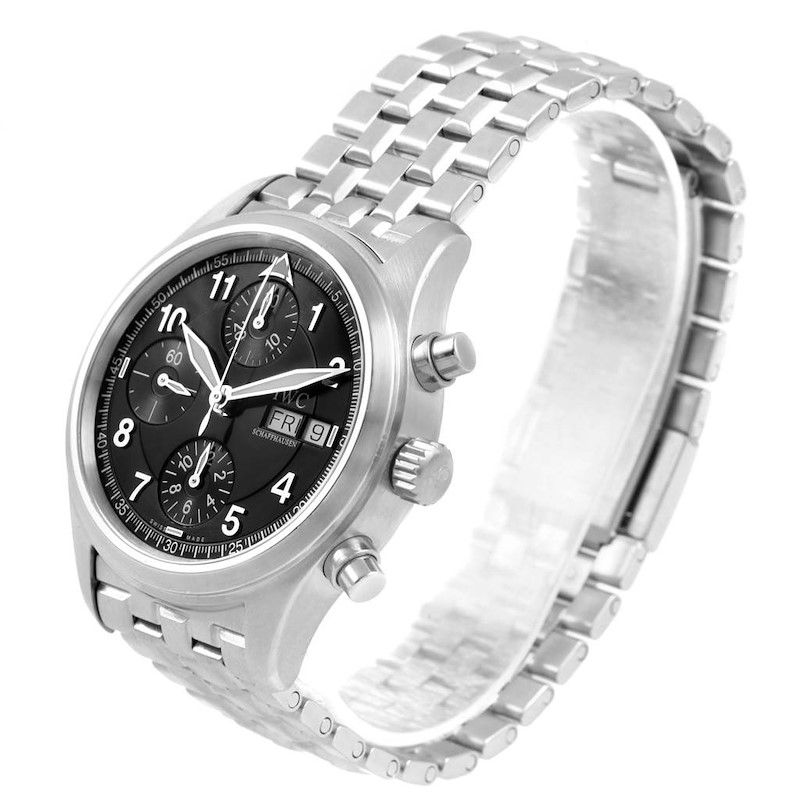 IWC Flieger Spitfire Chronograph Black Dial Watch IW370618