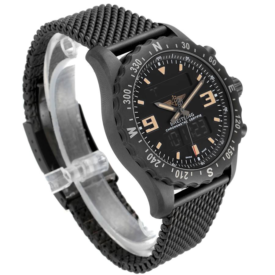 Breitling Chronospace Military GMT Alarm Blacksteel Mens Watch M78366