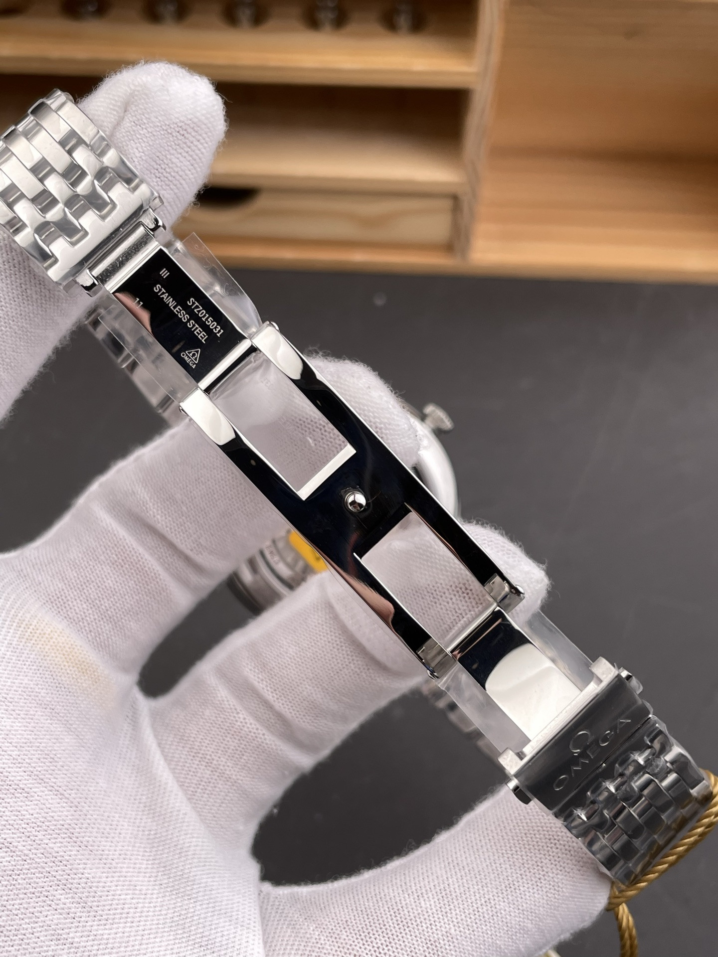 De Ville Gold Needle Silver Dial