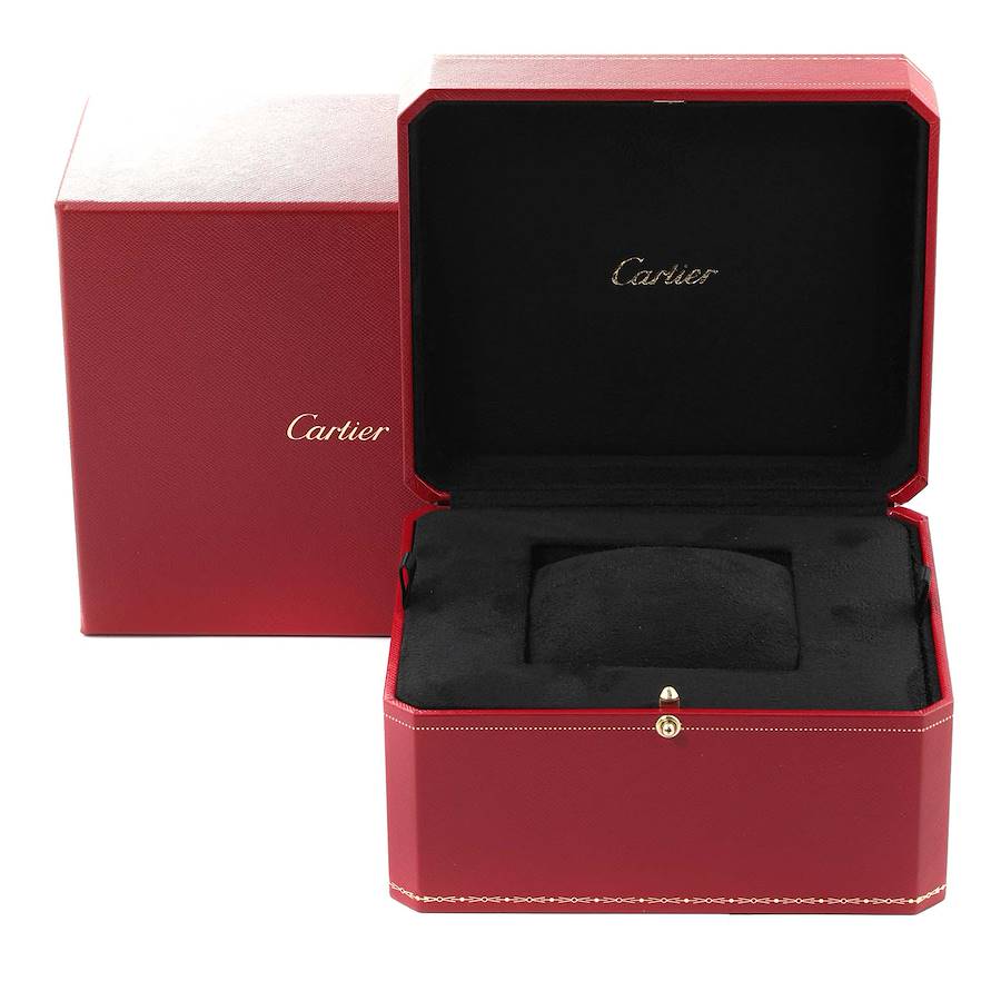 Cartier Pasha Grid 38 Yellow Gold Diamond Silver Dial Mens Watch 1023