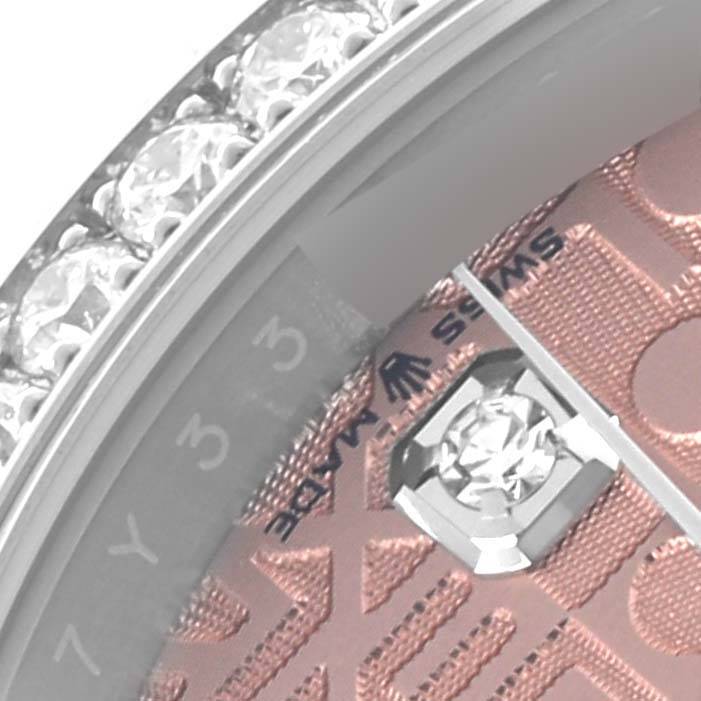 Rolex Datejust Silver Diamond Dial Steel Mens Watch 126284