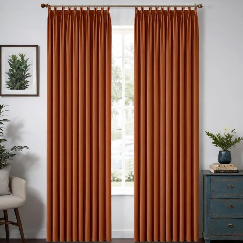 Custom Velvet Luxury Curtains  (2 Panels) - Pleated