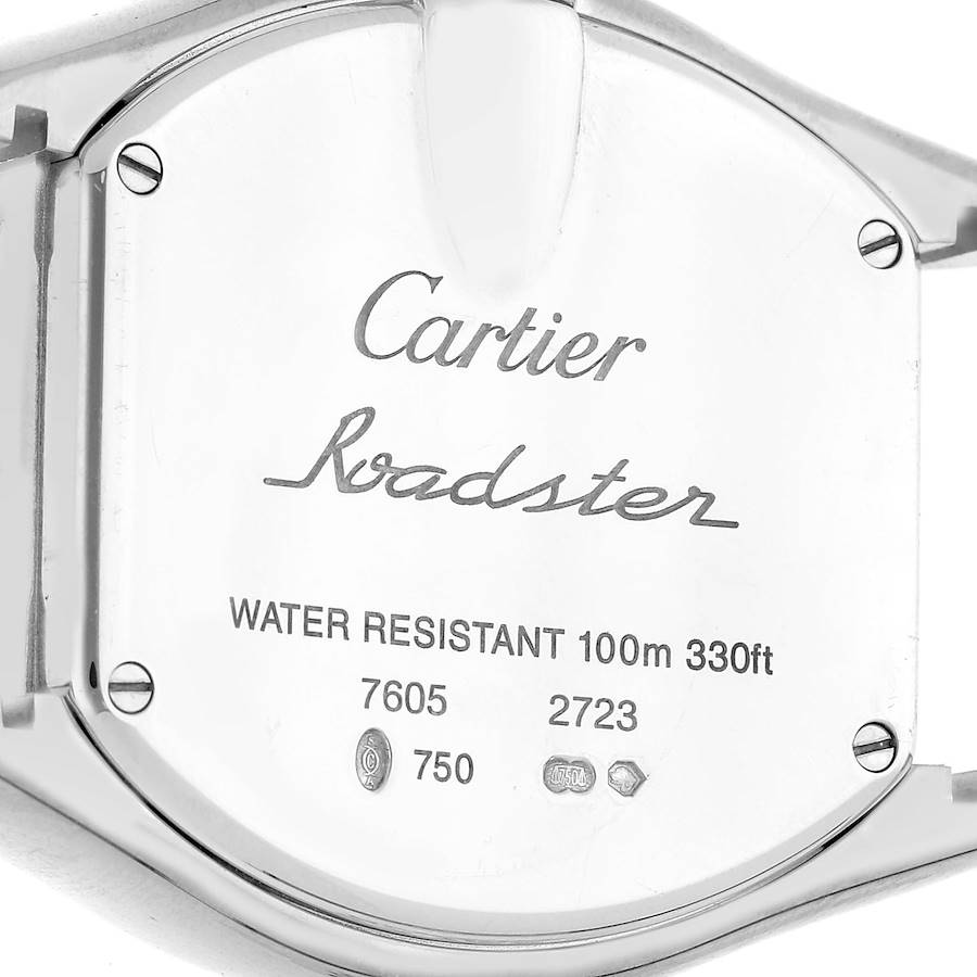 Cartier Roadster Small White Gold Diamond Bezel Ladies Watch WE500260