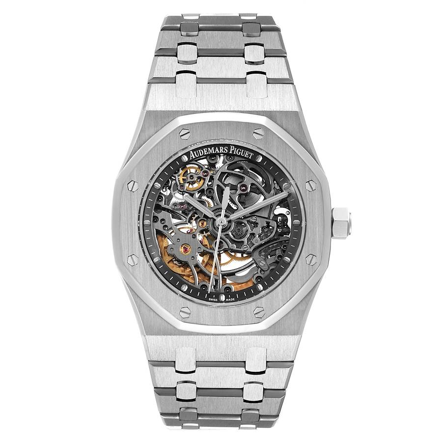 Audemars Piguet Royal Oak Openworked Steel Mens Watch 15305ST