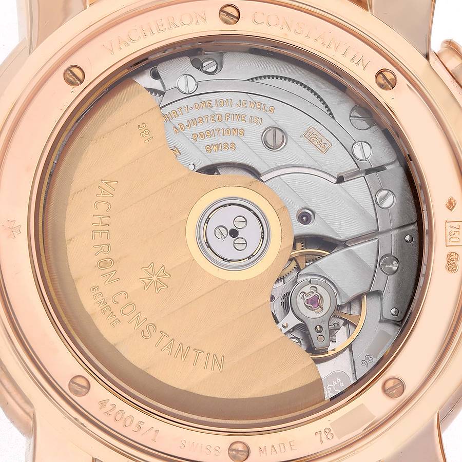 Vacheron Constantin Malte Dual Time Regulator Rose Gold Mens Watch 42005