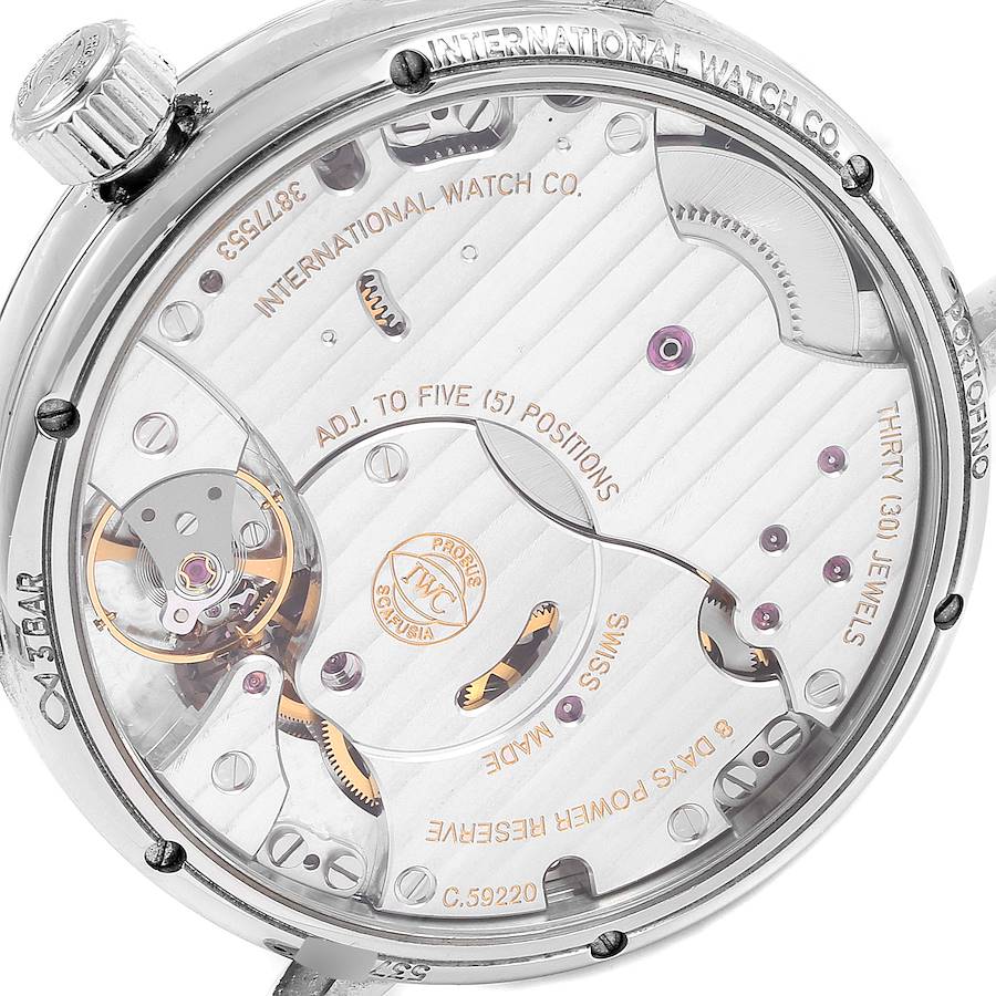 IWC Portofino 8 Days Power Reserve 45 Steel Mens Watch IW516201