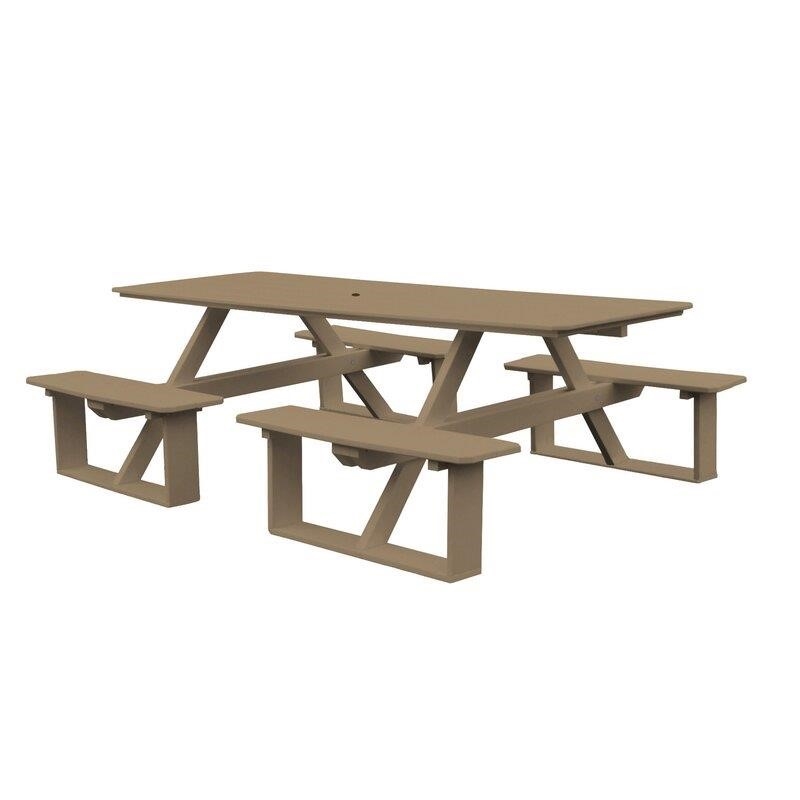 Westbrook Rectangular 8 - Person 94'' Long Picnic Table