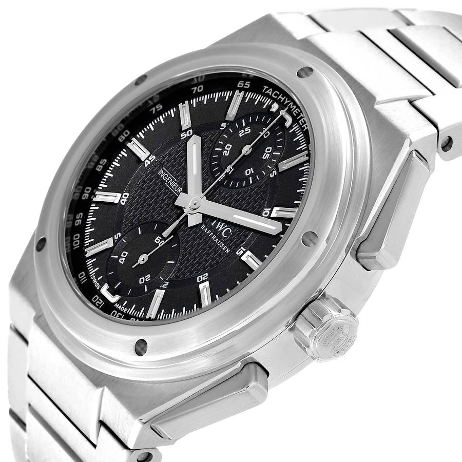 IWC Ingenieur Chronograph Black Dial Steel Mens Watch IW372501