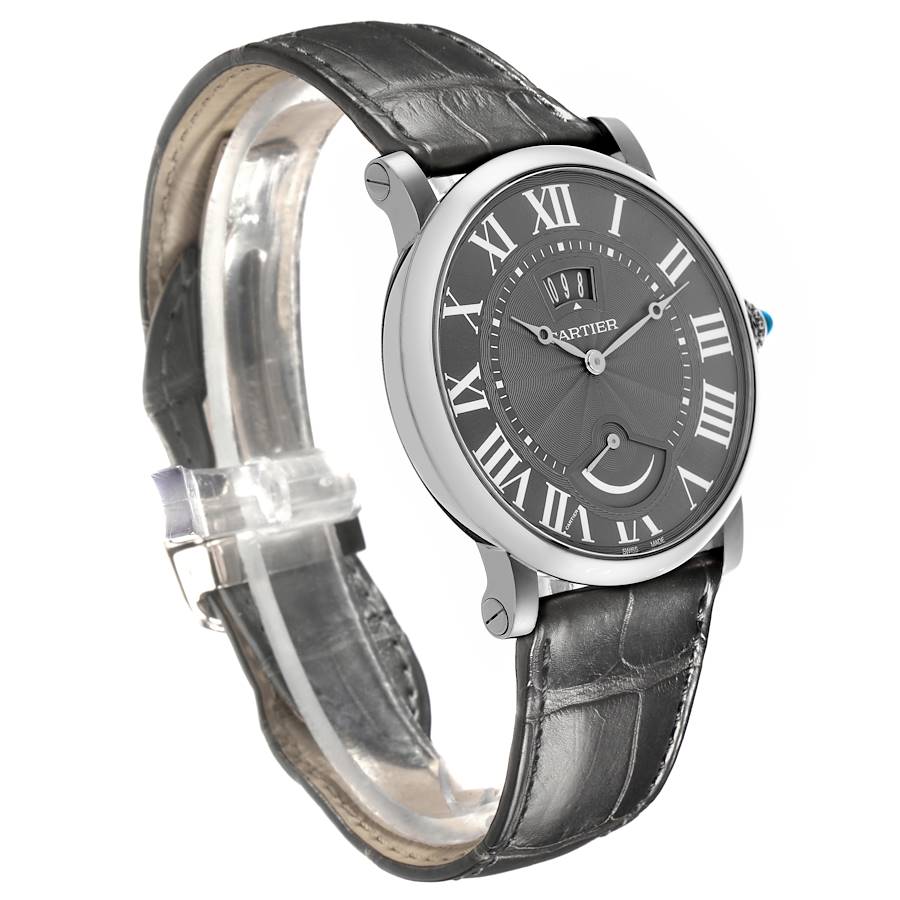 Cartier Rotonde Limited Edition White Gold Gray Dial Mens Watch W1556253