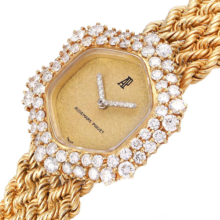 Audemars Piguet Vintage Yellow Gold Diamond Cocktail Ladies Watch