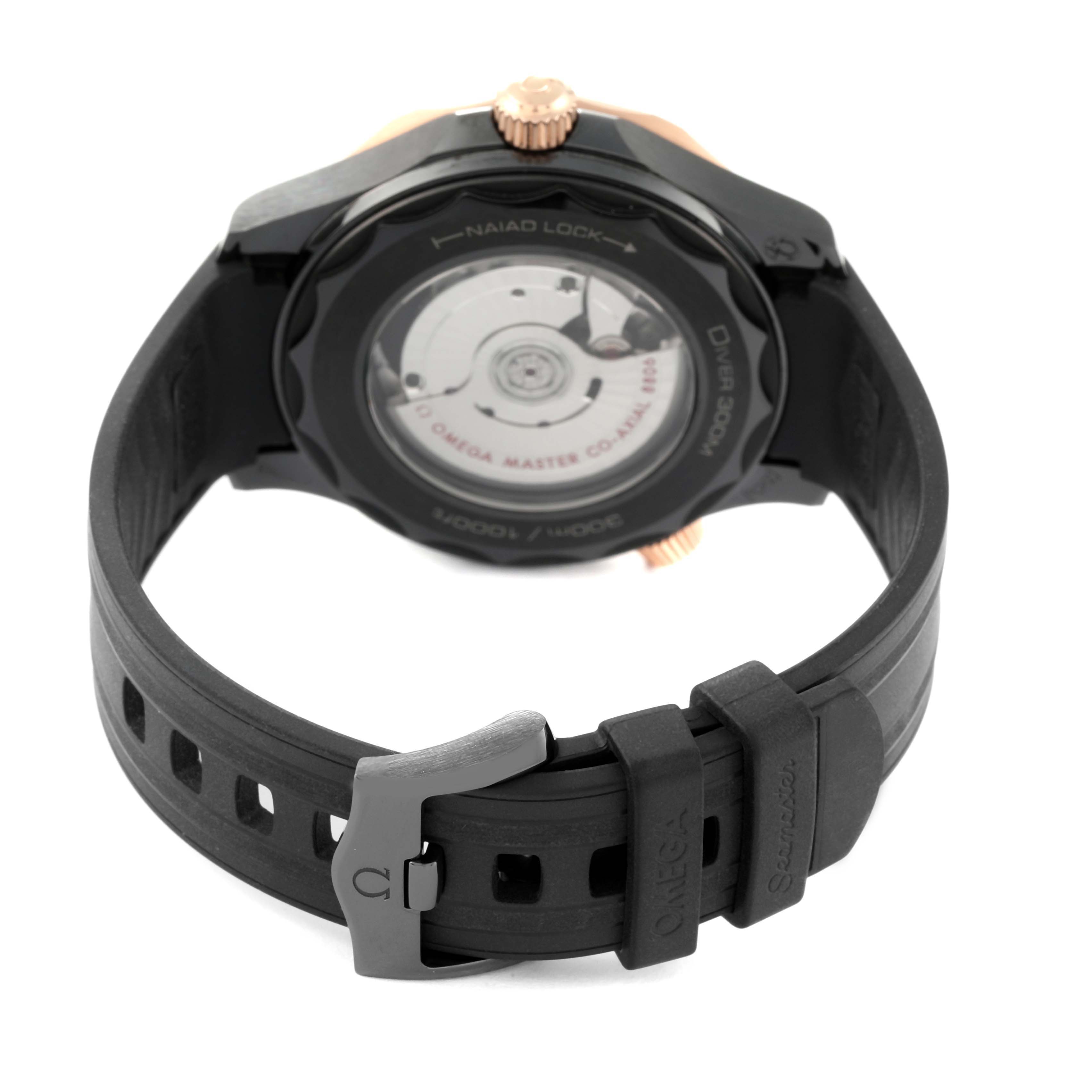 Omega Seamaster Black Ceramic Rose Gold Mens Watch 43.5 MM 210.62.44.20.01.001
