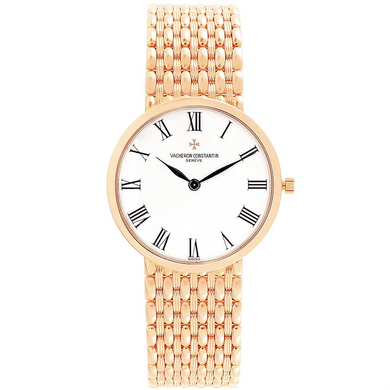 Vacheron Constantin Patrimony 18K Rose Gold Ultra Thin Mens Watch 33093