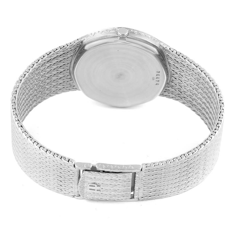 Audemars Piguet White Gold Blue Dial Diamond Vintage Mens Watch