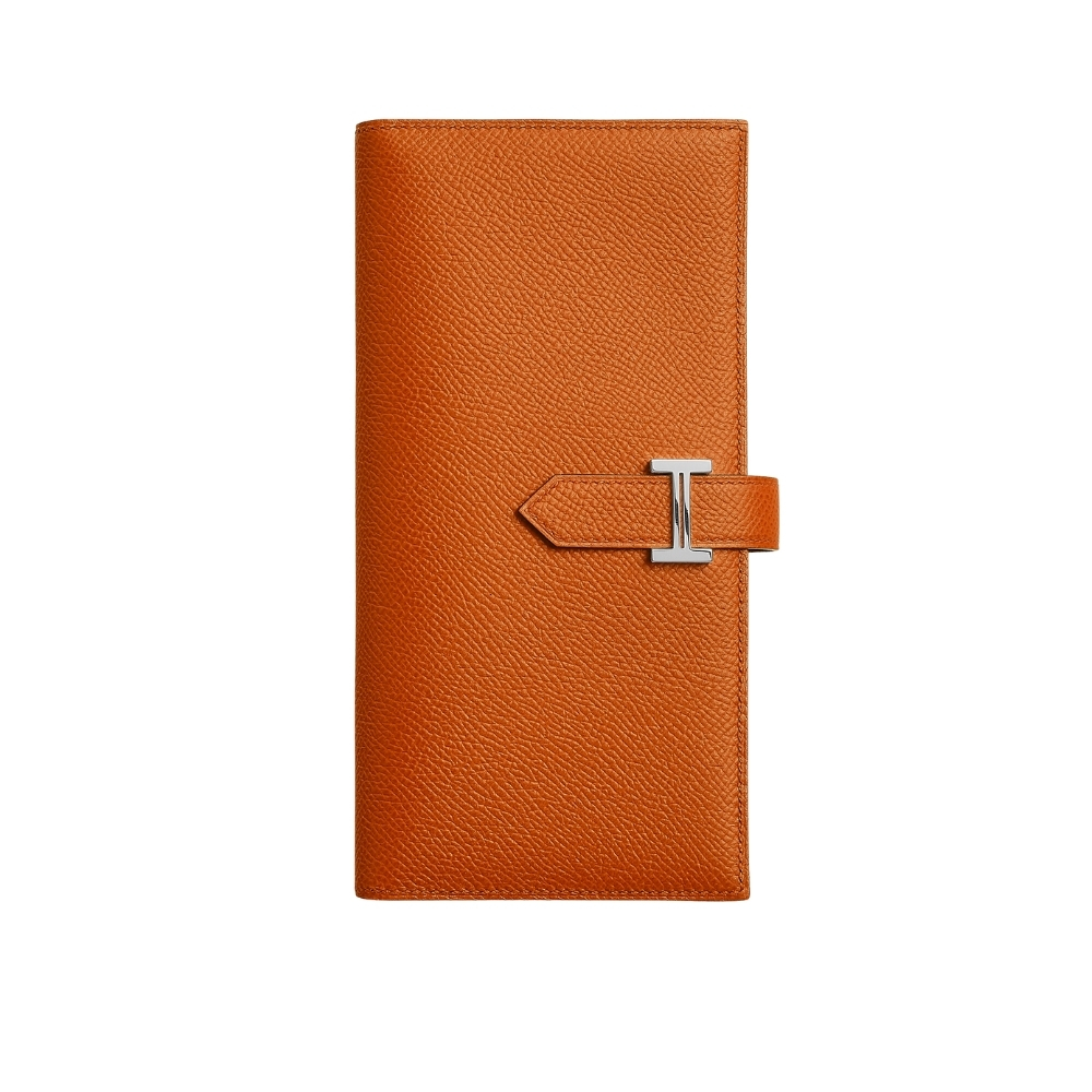 Hermes Bearn Wallet Epsom Leather Orange 17cm H039785CK93