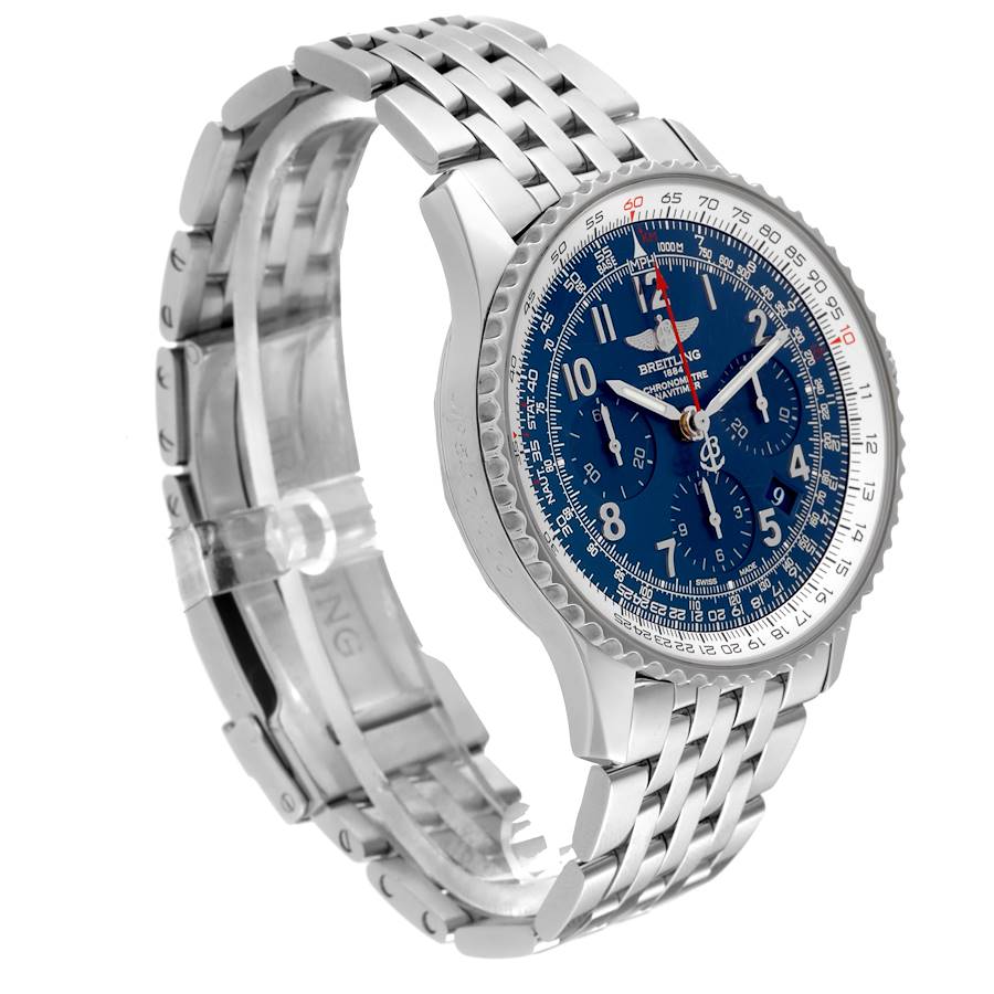 Breitling Navitimer 01 Blue Dial Limited Edition Steel Mens Watch AB0121