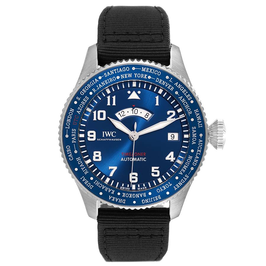 IWC Pilots Timezoner Le Petit Prince Steel Mens Watch IW395503
