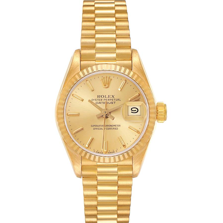 Rolex President Datejust Yellow Gold Ladies Watch 69178