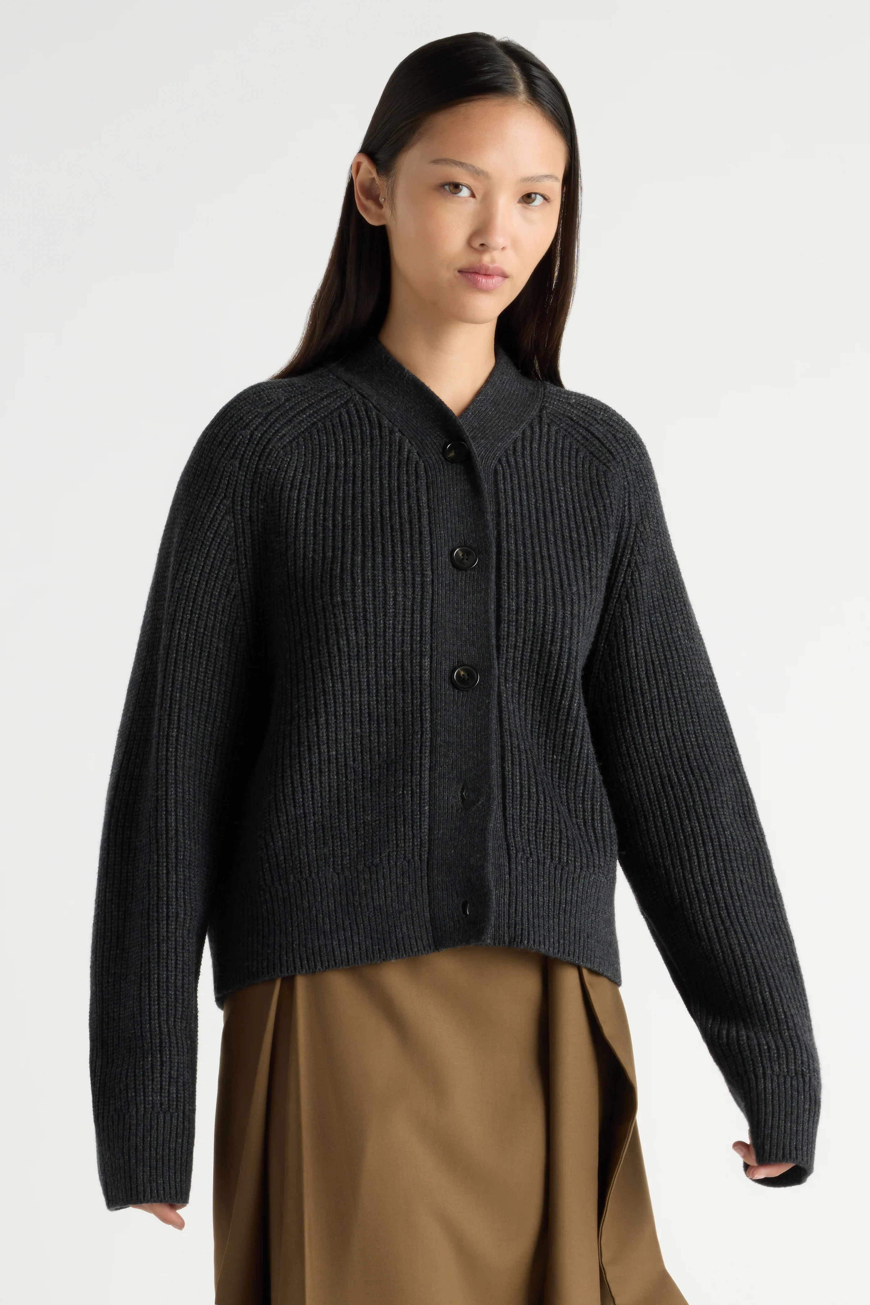 Otto Wide-Placket Organic Cotton Cardigan