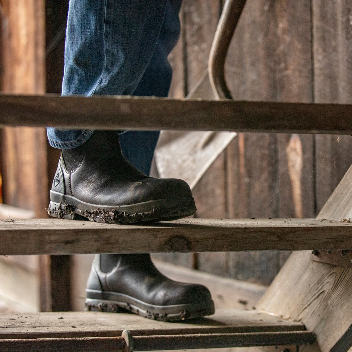 Men's Chore Farm Leather Chelsea Safety Boots
