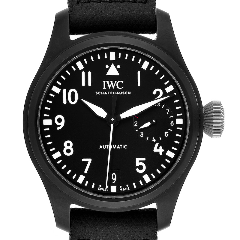 IWC Big Pilot Top Gun Black Ceramic Mens Watch IW502001