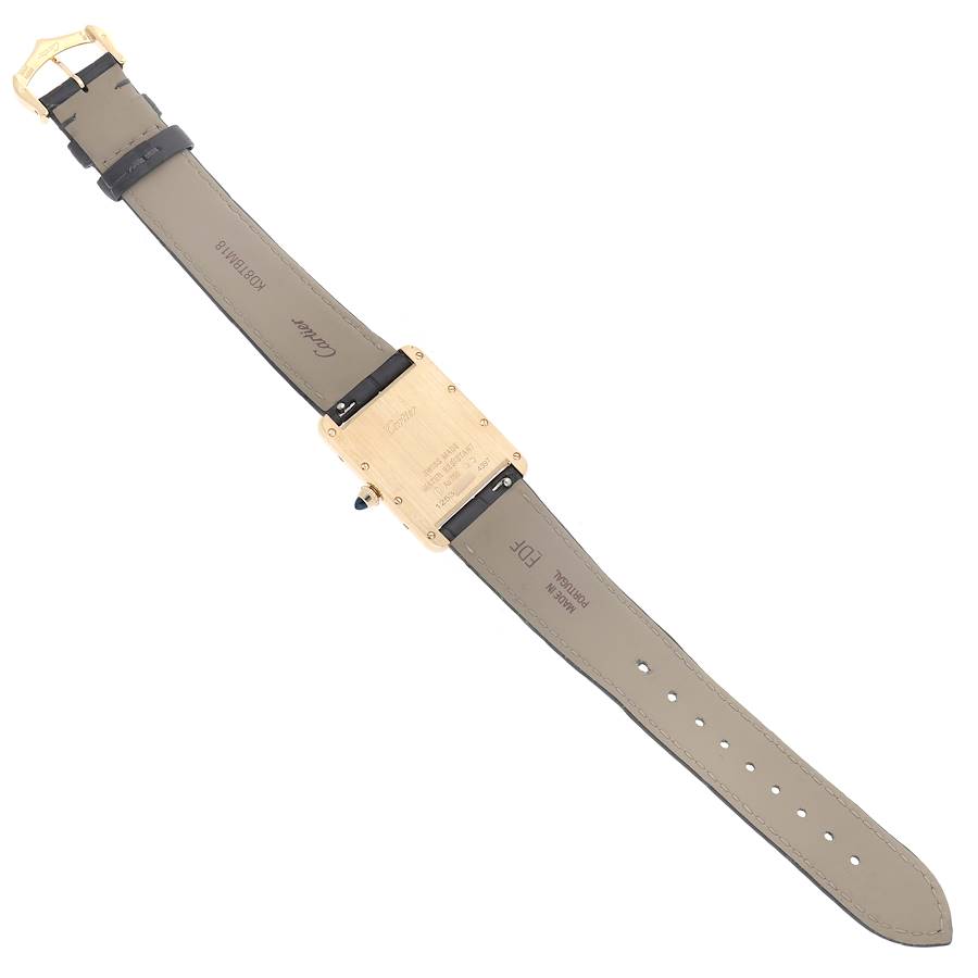 Cartier Tank Louis Yellow Gold Silver Dial Mens Watch WGTA0067 Card