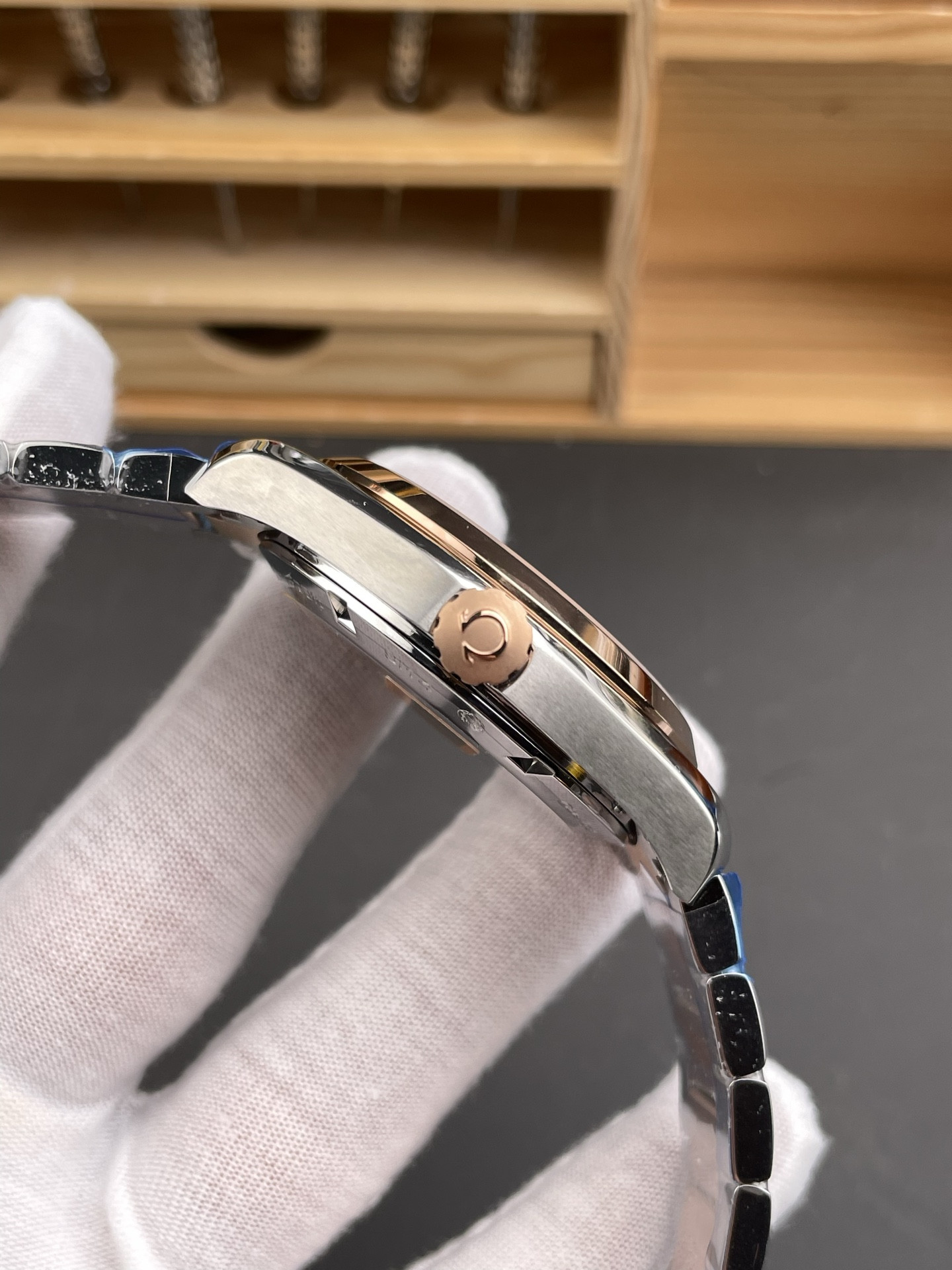 Two-Tone Rose Gold Seamaster 150, GMT Brown Dial