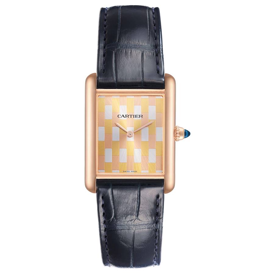 Cartier Tank Louis Large Three-Gold Dial Yellow Gold Mens Watch WGTA0176