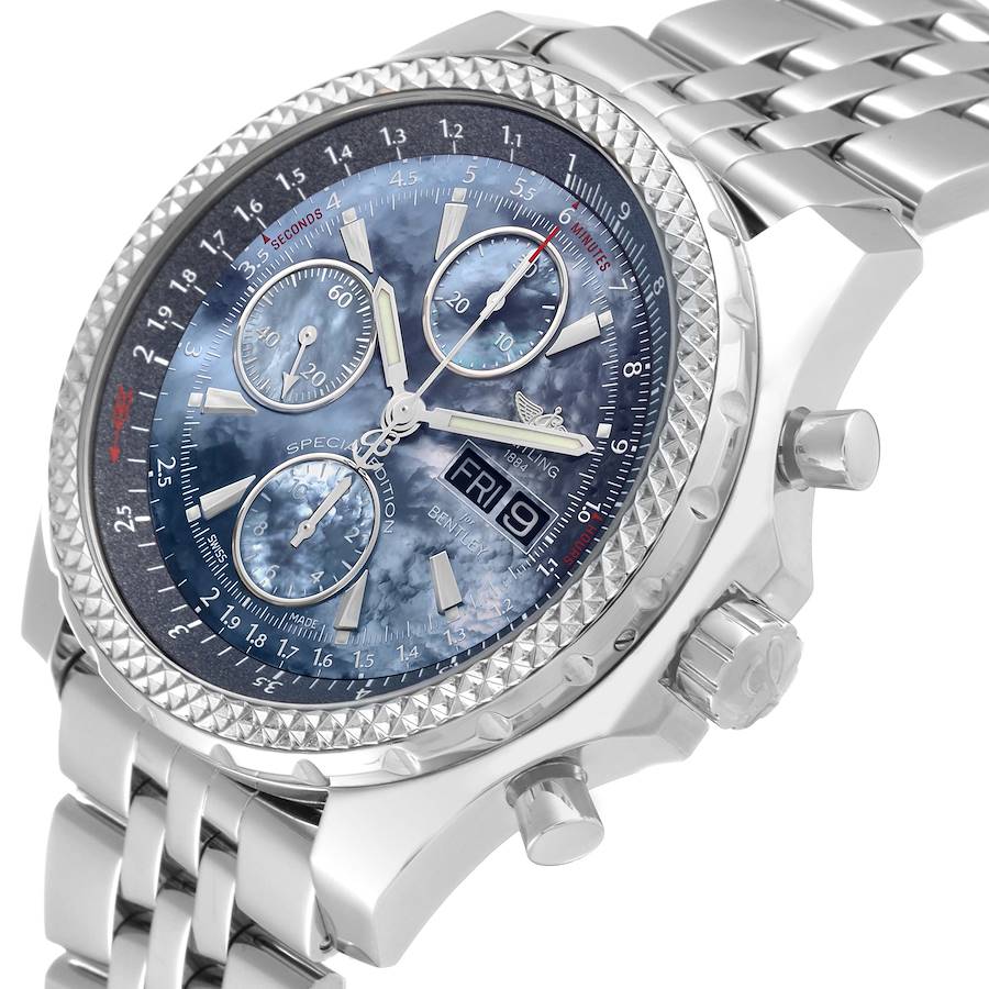 Breitling Bentley Motors GT Blue Mother of Pearl Dial Watch A13362