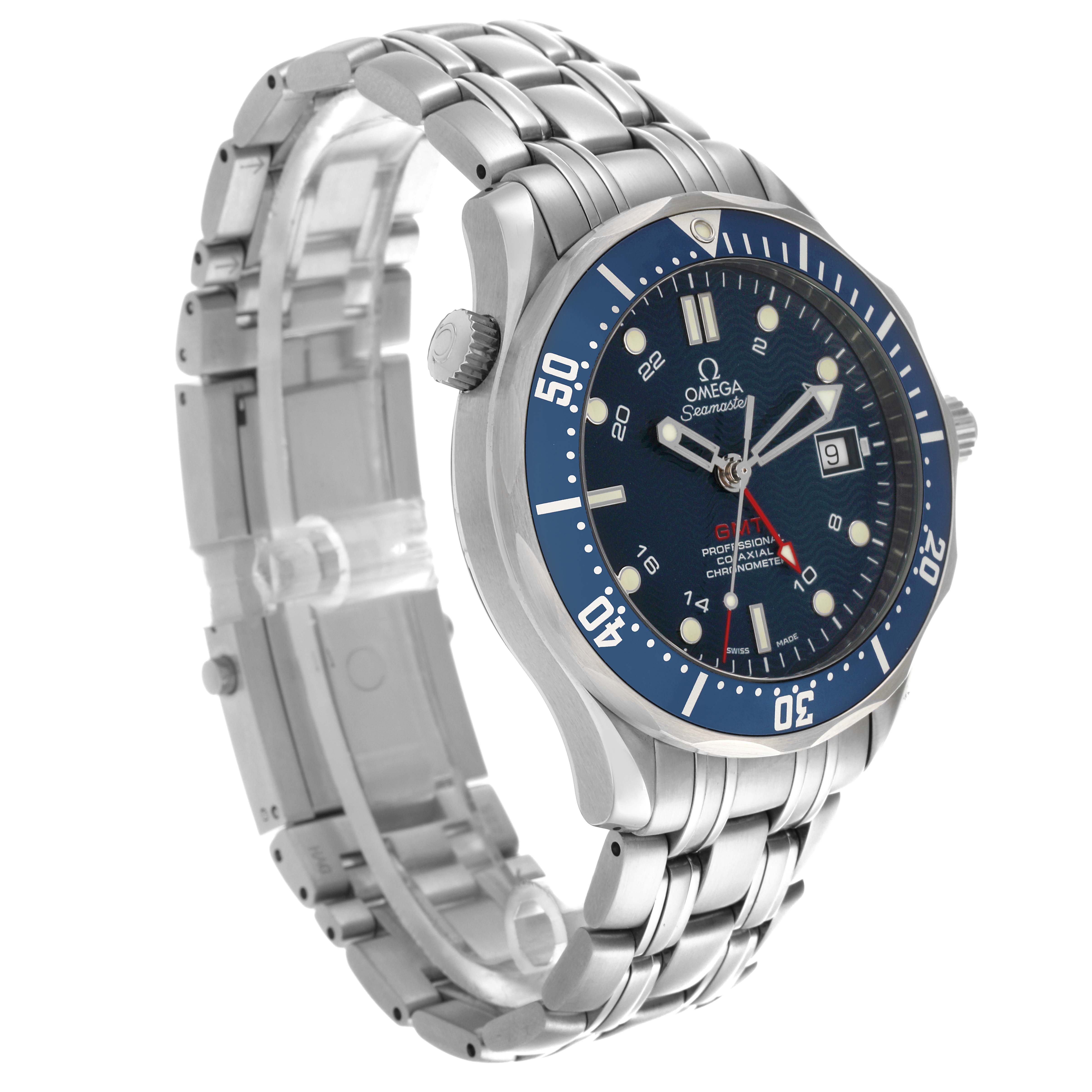 Omega Seamaster Diver 300M GMT Blue Dial Steel Mens Watch 41.0 MM 2535.80.00
