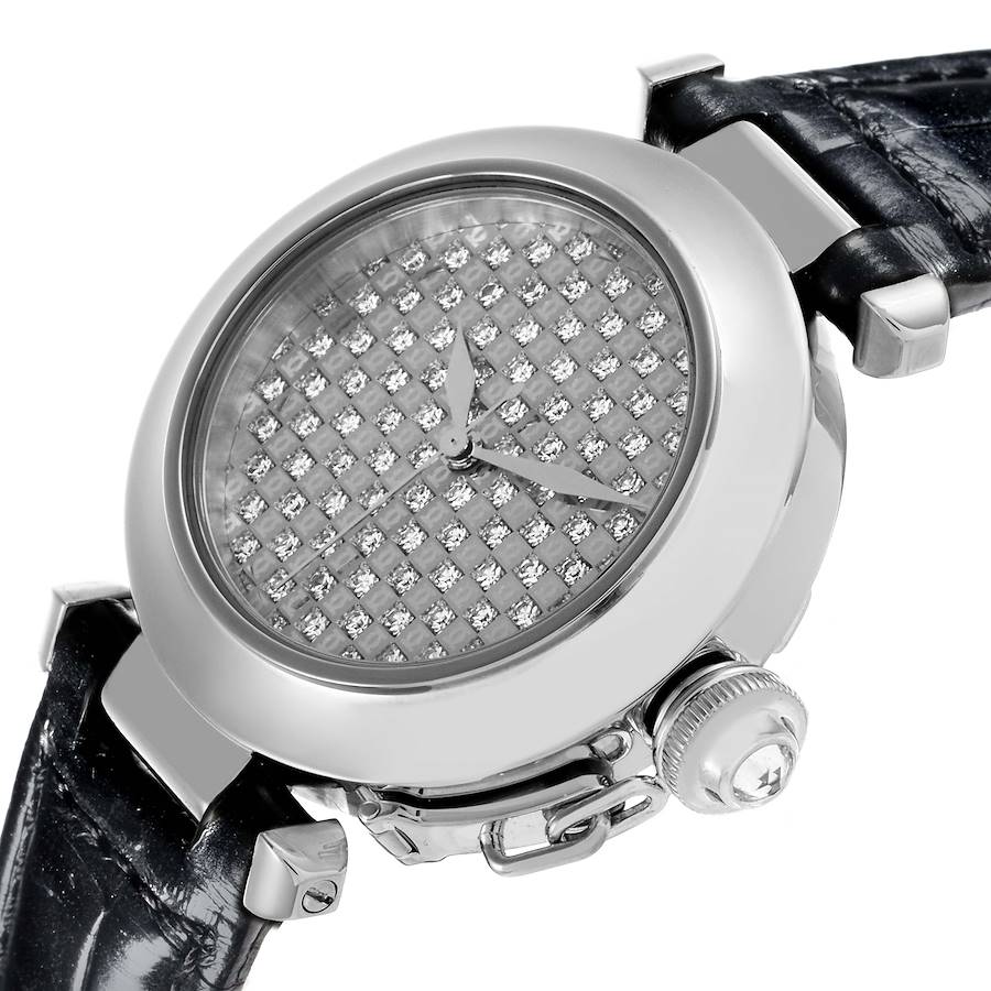 Cartier Pasha 32 White Gold Diamond Ladies Watch WJ112031