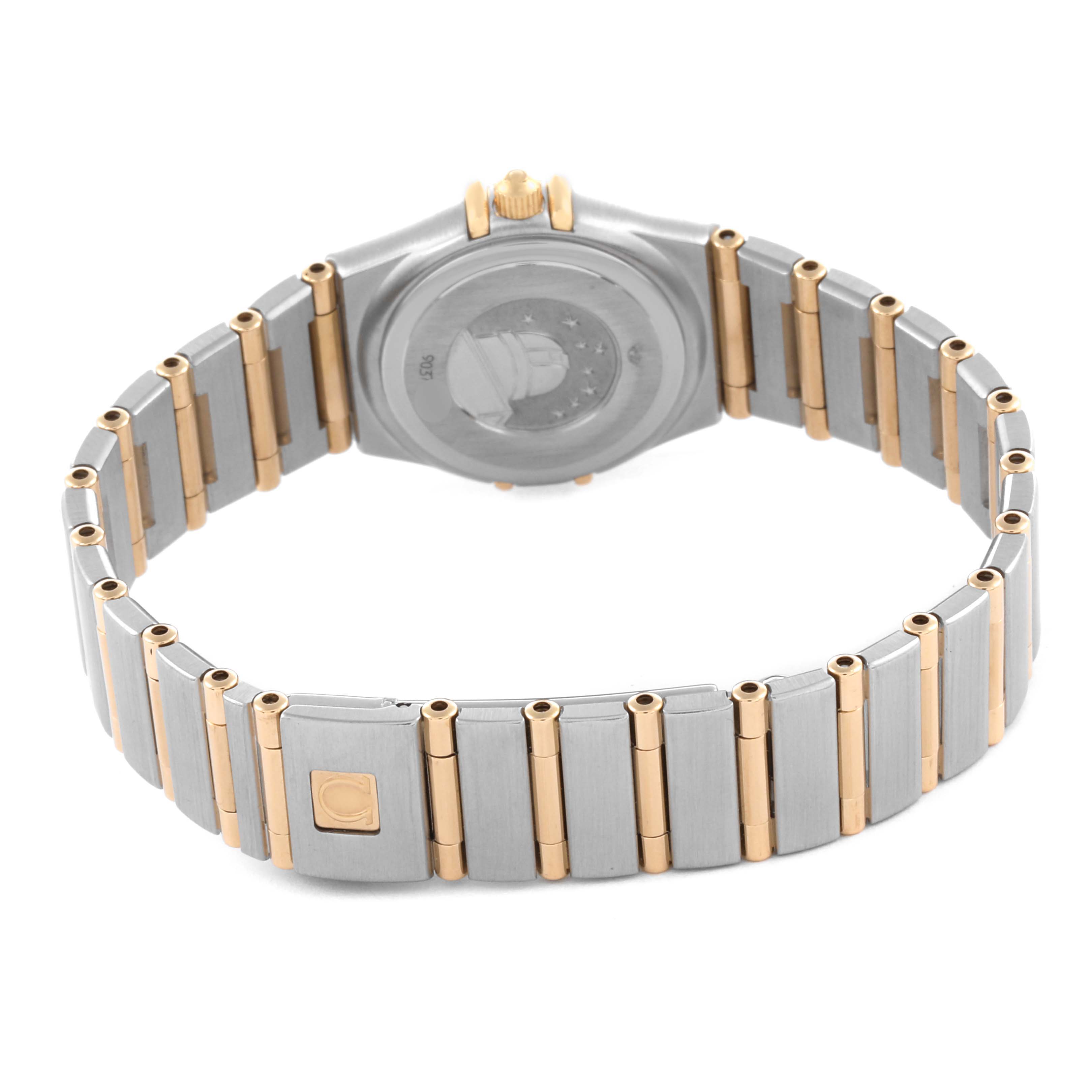 Omega Constellation 95 Mother of Pearl Diamond Yellow Gold Steel Ladies Watch 22.25 MM 1267.75.00