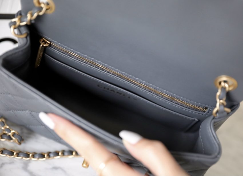 CHANEL CF 20cm Golden Ball Grey