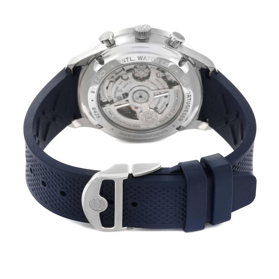 IWC Portuguese Chronograph White Dial Steel Mens Watch IW371620