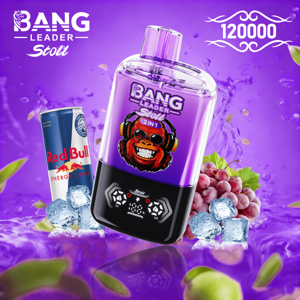 Bang Leader Stoll 120K Puffs 2-in-1 Prefilled Vape Device - Dual Flavour, Rechargeable, 650mAh
