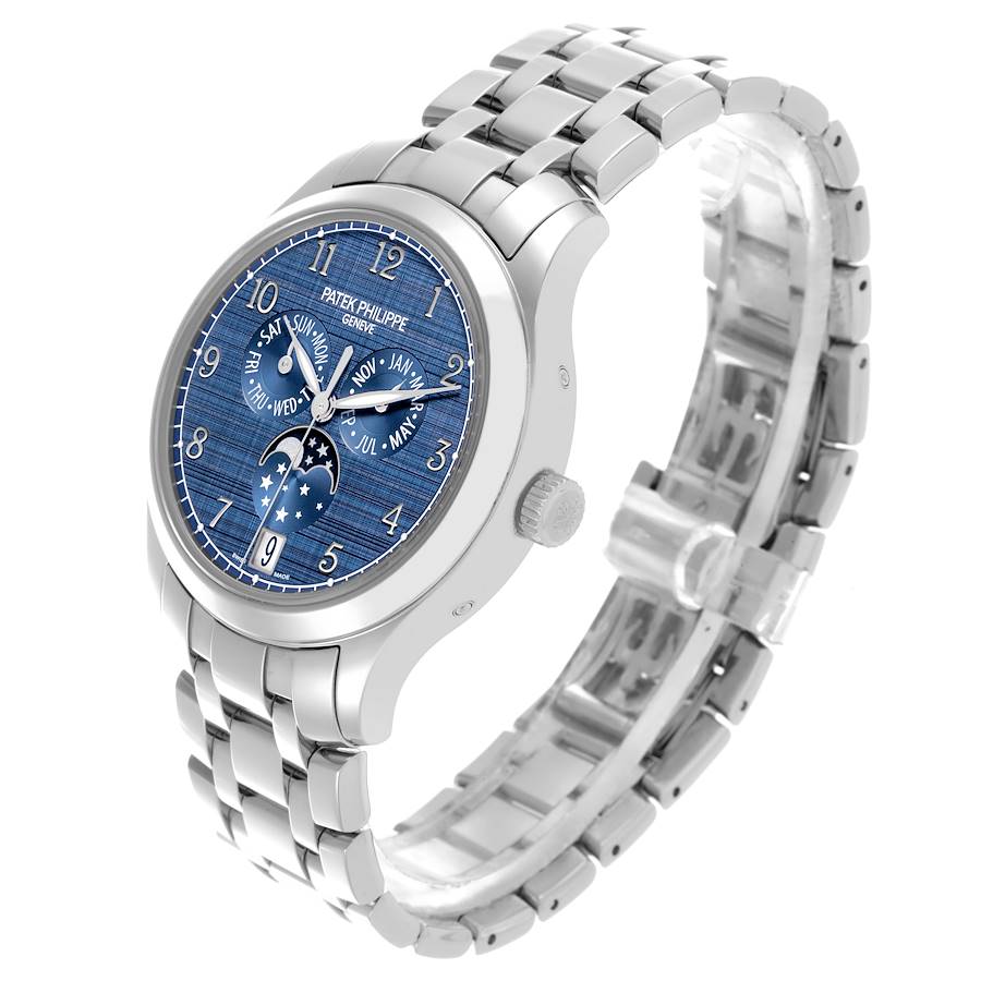 Patek Philippe Complications Annual Calendar Moonphase Steel Mens Watch 4947