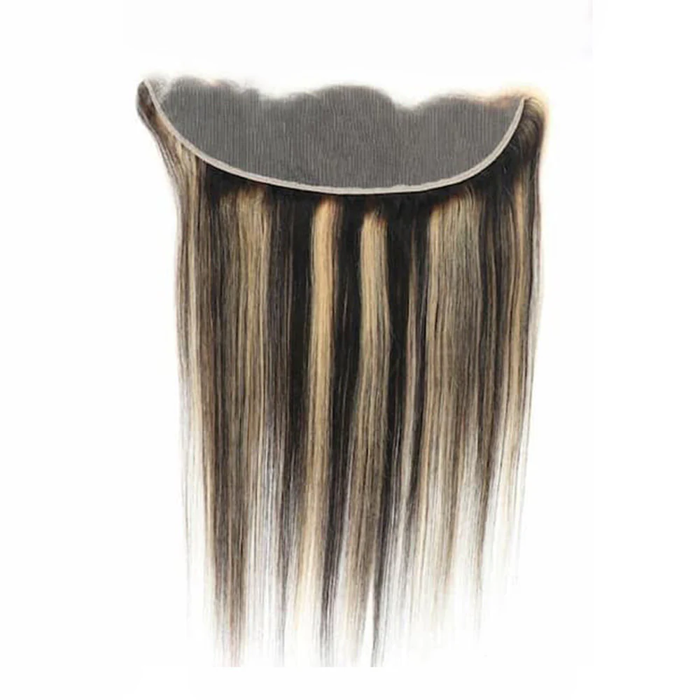 Megalook Highlight Balayage Colored 13x4 Free Part Lace Frontal Virgin Human Hair