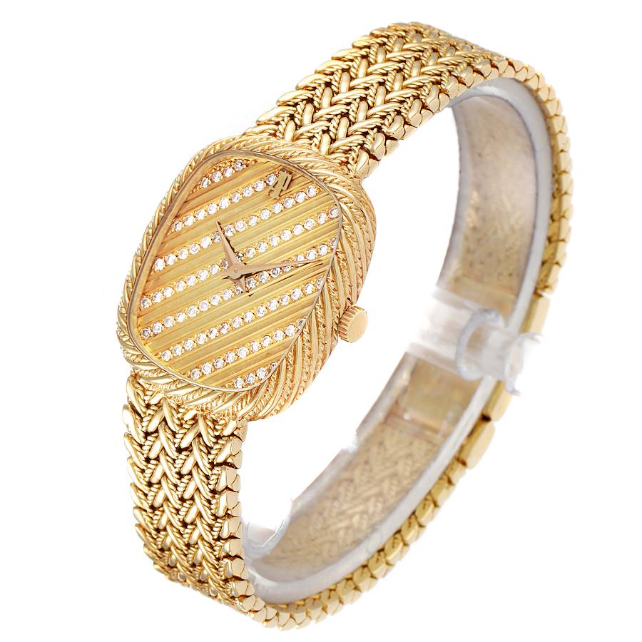 Audemars Piguet 18k Yellow Gold Diamond Dial Cocktail Ladies Watch